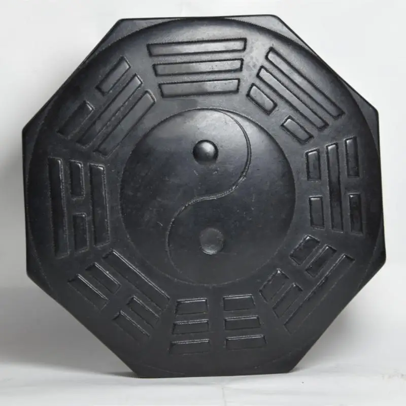 Tibet Hongshan Culture Natural Meteorite Iron Stone Tai Chi Bagua Feng Shui Decoration Mascot Statues Et Sculptures Pendant