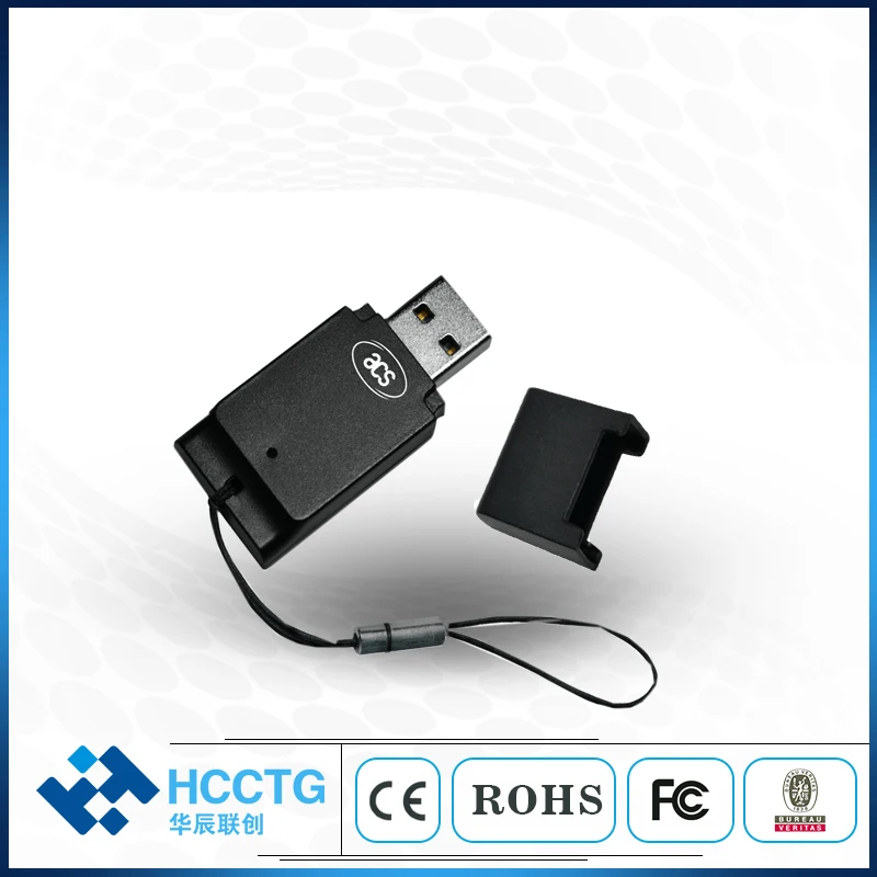 

ACS Portable Mini Smart Card Reader IC Chip Contact Card Reader Writer USB Interface ACR39T-A1