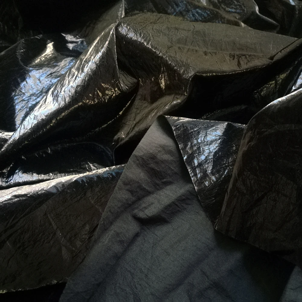 

New shiny coating Imitation leather fabric polyester thin fabric for evening dress handbag handmade bow hair clip sewing cloth