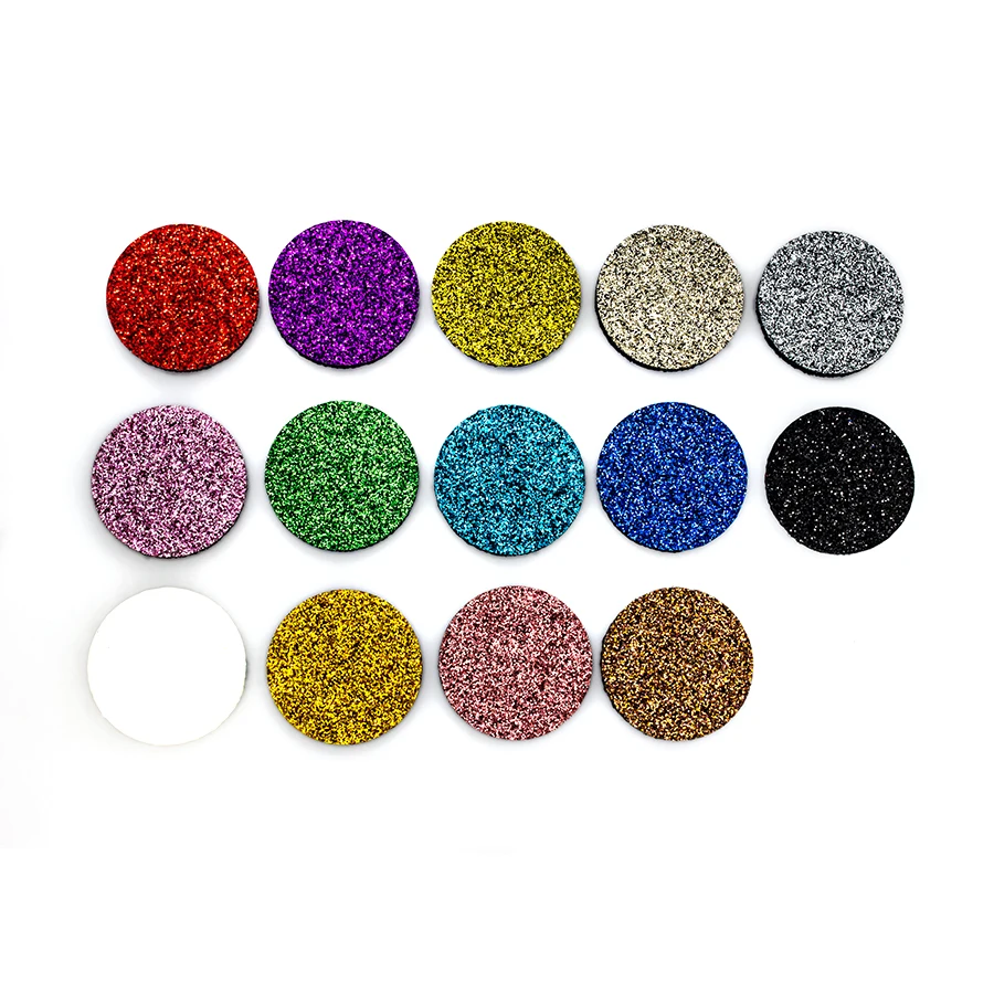 20Pcs/Lot Glitter Diffuser Pads Colorful Aromatherapy Felt Pads Fit For Essential Oil Diffuser Perfume Locket DIY Jewelry Making