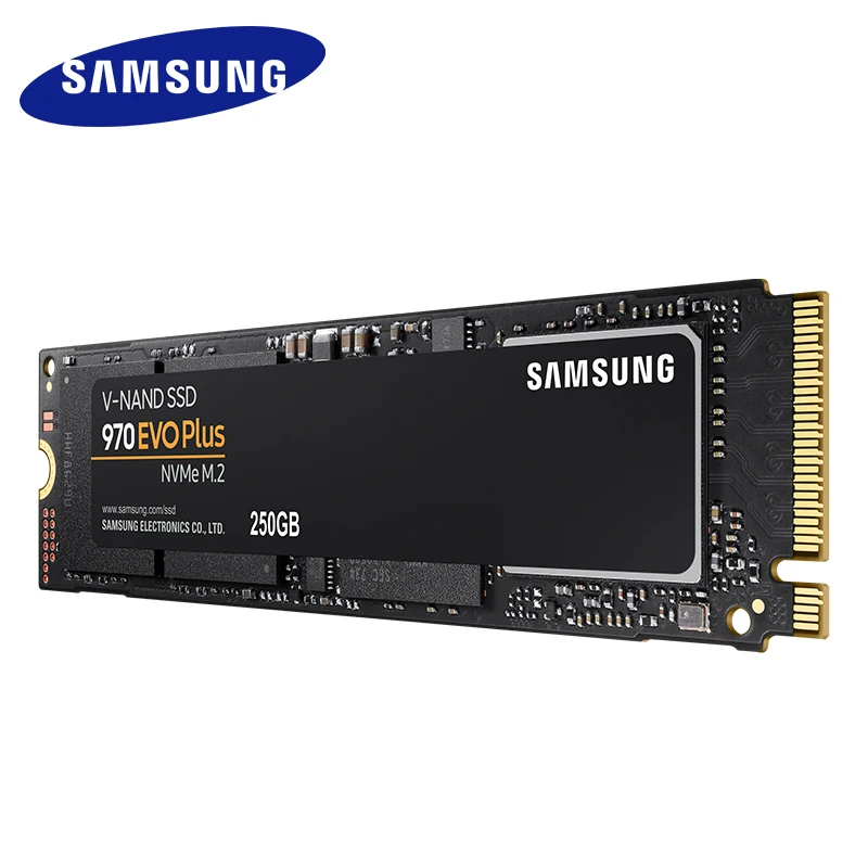 Imagem -03 - Samsung-disco Rígido Ssd M.2 100 1tb 500gb 250gb 970 Evo Plus Nvme Disco de Estado Sólido m2 2280 Tlc Pcie Gen 3.0x4 Nvme 1.3