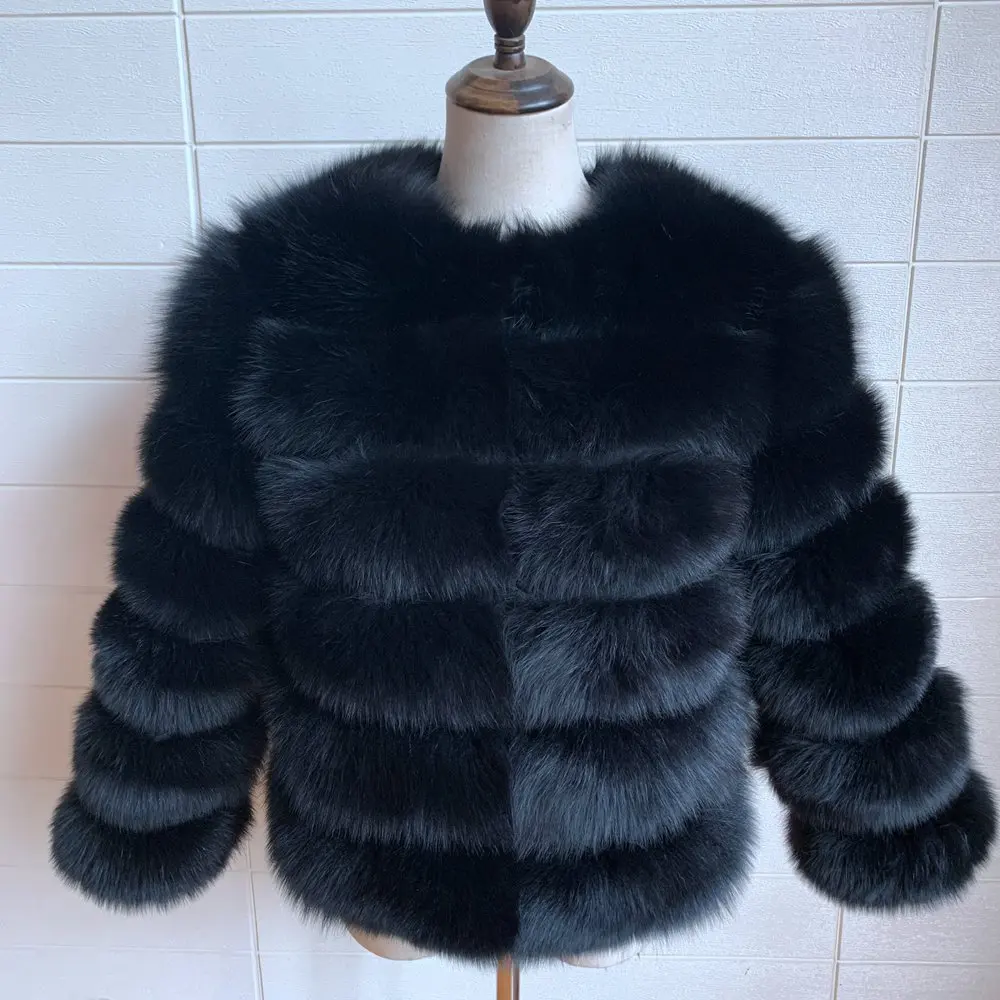 100% Natural Fur Jacket Real Fur Coat Winter Jacket Women Natural Fox Fur Luxury Fashion 50cm Short Jacket Wholesale Hot 2022
