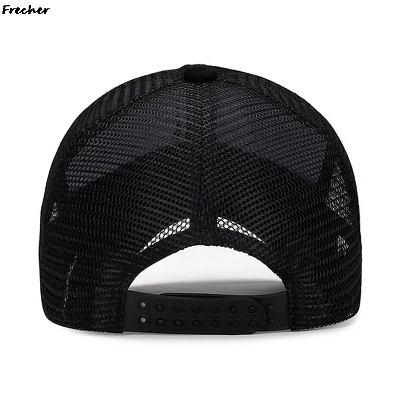 Unisex Mesh Cap Casual Plain Cotton Mesh Baseball Cap Adjustable Summer Cool Hats For Women Men Hip Hop Trucker Hat Dropshipping