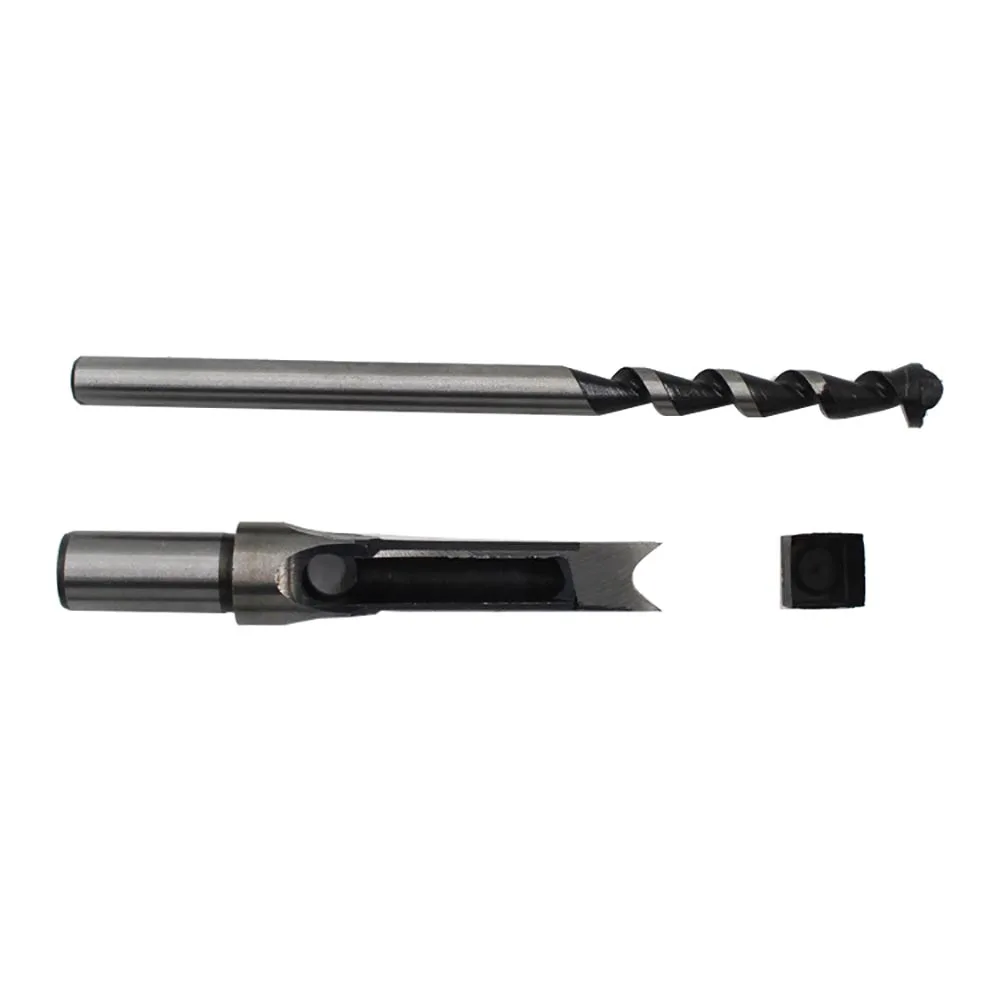 6mm - 19mm Square Tool Auger Drill Bit Mortising Chisel Woodworking Hole Saw 1/4(6.4mm) 5/16(8mm) 3/8(9.5mm)