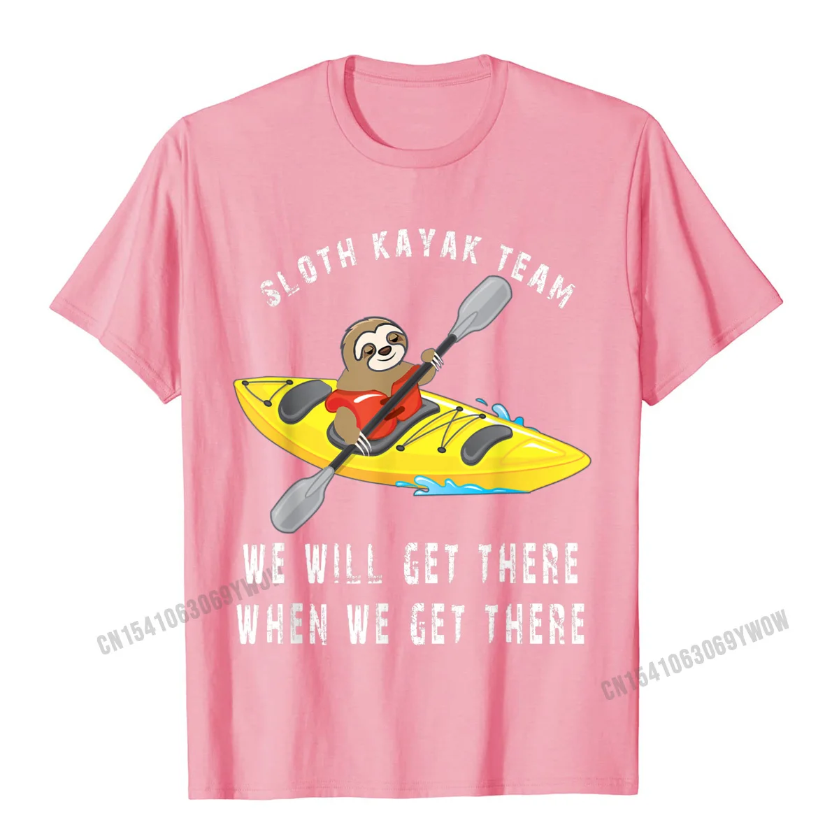 Sloth Paddling Kayak Team Funny Sloth Team T-Shirt Camisas Men Tees Graphic Casual Cotton Men T Shirt Casual