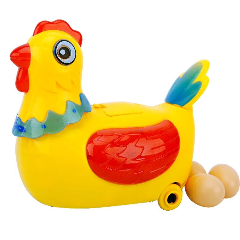 Laying Eggs Chicken Duck Battery Operated Toy Figure Action Toy with Flashing Lights Electric Universal Musical Baby Toys