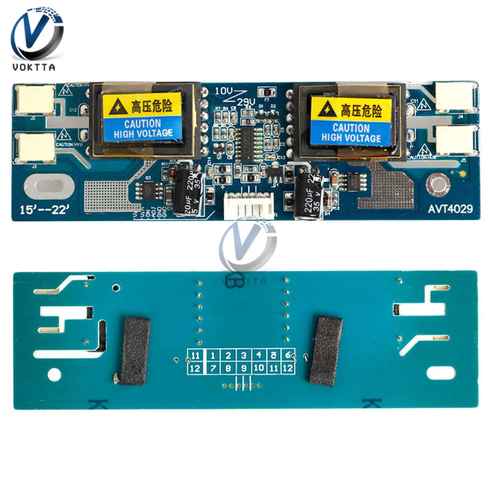 Universal CCFL Inverter Small Mouth 10V-30V Output 4 Lamp For 15-24 inch LCD Laptop Widescreen Monitor