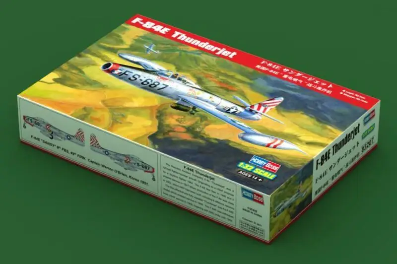 

Hobby Boss 83207 1/32 F-84E Thunder Fighter-Bomber Aircraft Static Airplane Jet TH06044-SMT2