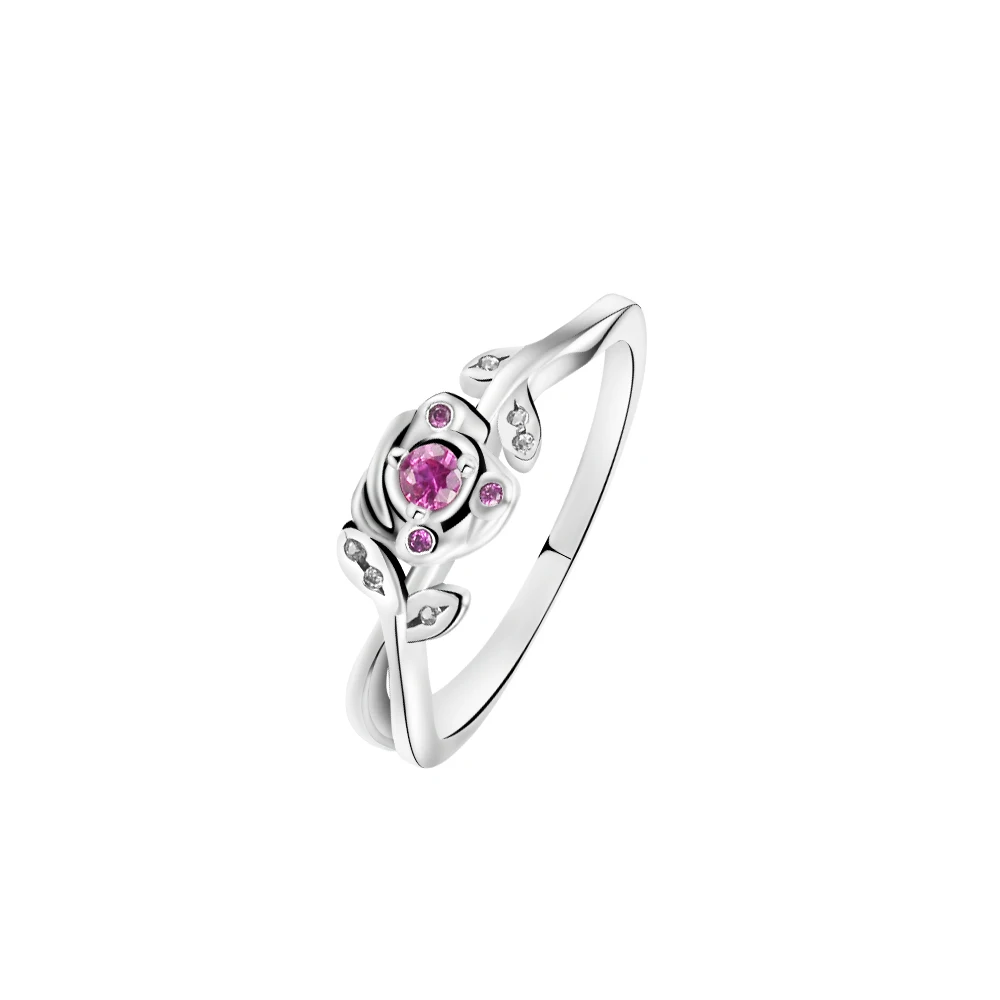 

CKK Enchanted Rose Rings for Women 100% 925 Sterling Silver Jewelry Party Wedding Anillos Mujer Anel