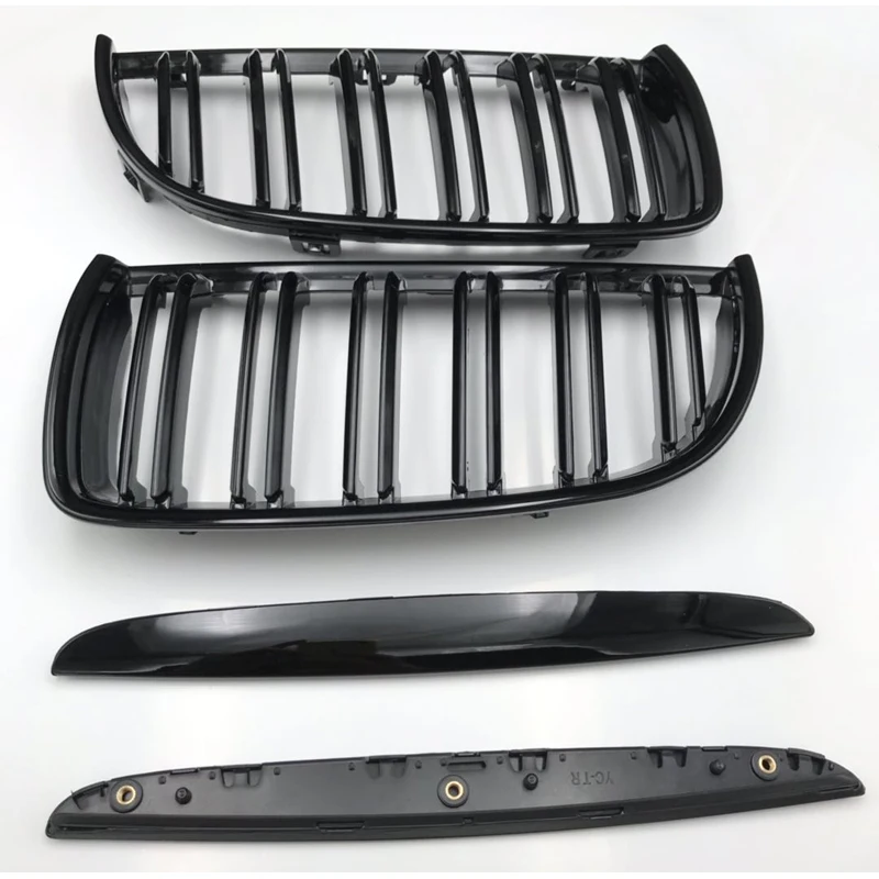 

1 Pair Gloss Black Front Kidney Grill Double Line Grille for BMW E90 E91 2004-2007 Repair Part Grilles