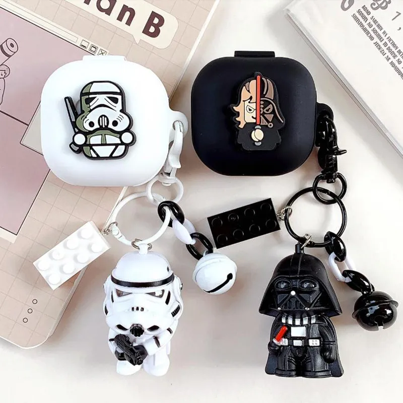 Star Wars Earphone Case Cover For Samsung Galaxy Buds Live/Pro/Fe Silicone Wireless Headphone Protective Shell With Keychain