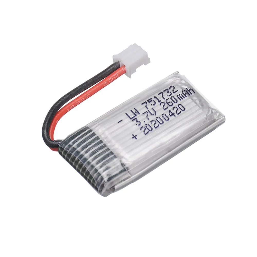 3.7V 260MAh สำหรับ H36 Eachine E010 E011 E012 E013 Furibee F36 RC Quadcopter อะไหล่3.7V 751732 Lipo 5Pcs