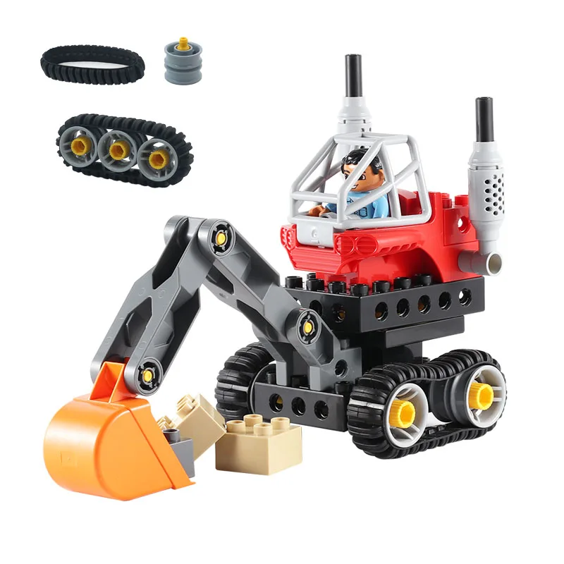 Tech Machines Set Vehicle Aircraft Machinery Assemble Accessories Compatible Big Building Block Educational Toys For Children