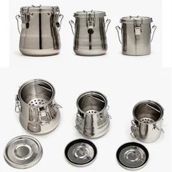 Stainless steel pen-washing bucket sealed portable pen-washing device drying pen holder sketching oil painting art supplies