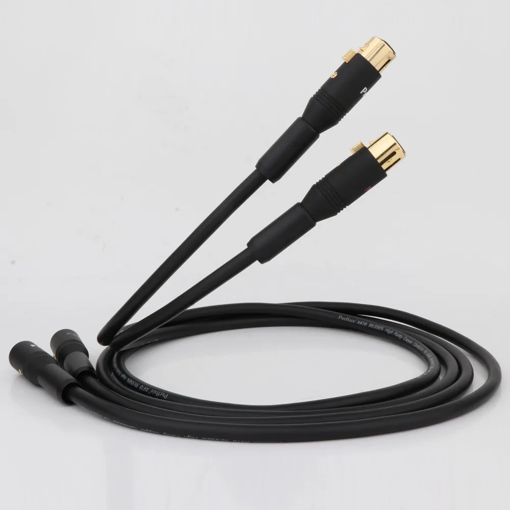 Preffair X418 OCC Copper Cable Gold Plated 3 Pins XLR Balanced Plug Audio Cable Cross Amplifier CD DVD player XLR interconnect