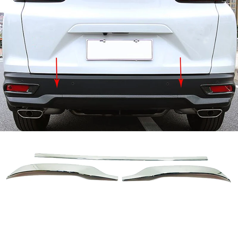 

For Honda CR-V CRV 2020 2021 ABS Chrome Tail Door Rear Trunk Lower Bumper Strips Frame Cover Decoration Car Styling