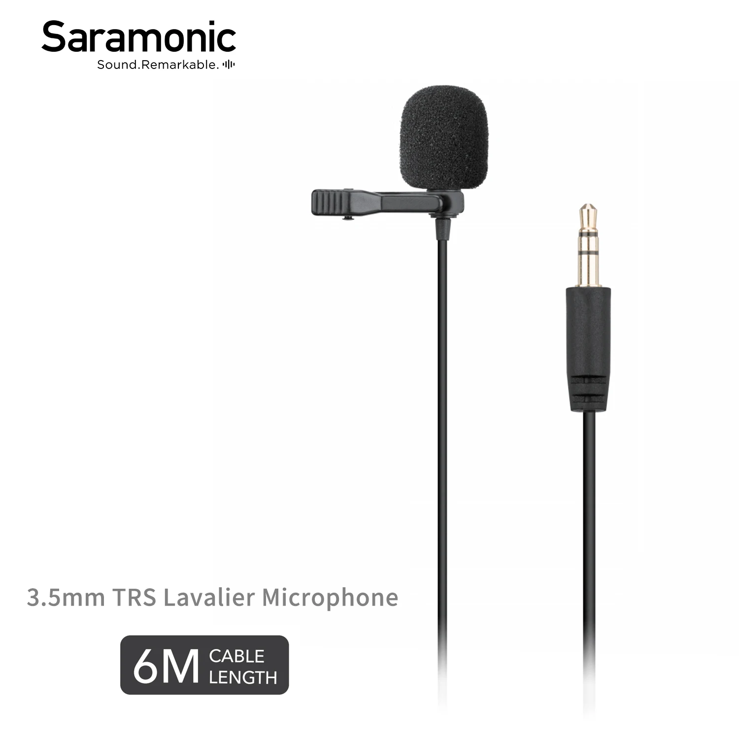 

Saramonic SR-XLM1 3.5mm TRS 6m Lavalier Microphone for Mobile Phone DSLR Cameras Live Streaming Youtube Recording Vlog Lapel Mic