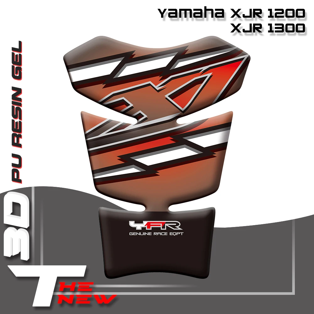 오토바이 스티커 고품질 연료 탱크 스티커 Fishbone 보호 데칼 Yamaha XJR 1200 XJR 1300 용 3D 탱크 패드