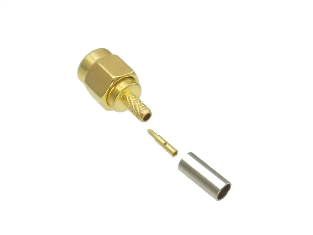 Conector macho SMA, conector Coaxial RF, RG174, RG316, LMR100, 10 unidades