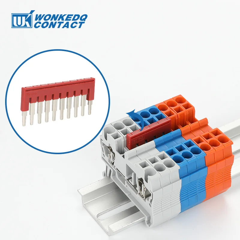 1Pc FBS10-4 Wiring Jumpers For ST1.5 ST 1.5 Strip Wire Connector FBS 10-4 DIN Rail Terminal Block Accessories Plug-In Bridge