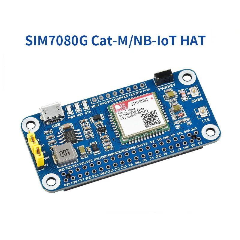 SIMCom SIM7080G NB-IoT/Cat-M(eMTC)/GNSS Development board Hat With SIM card slot Antenna kits For Raspberry Pi 4 Zero WH 2B 3B