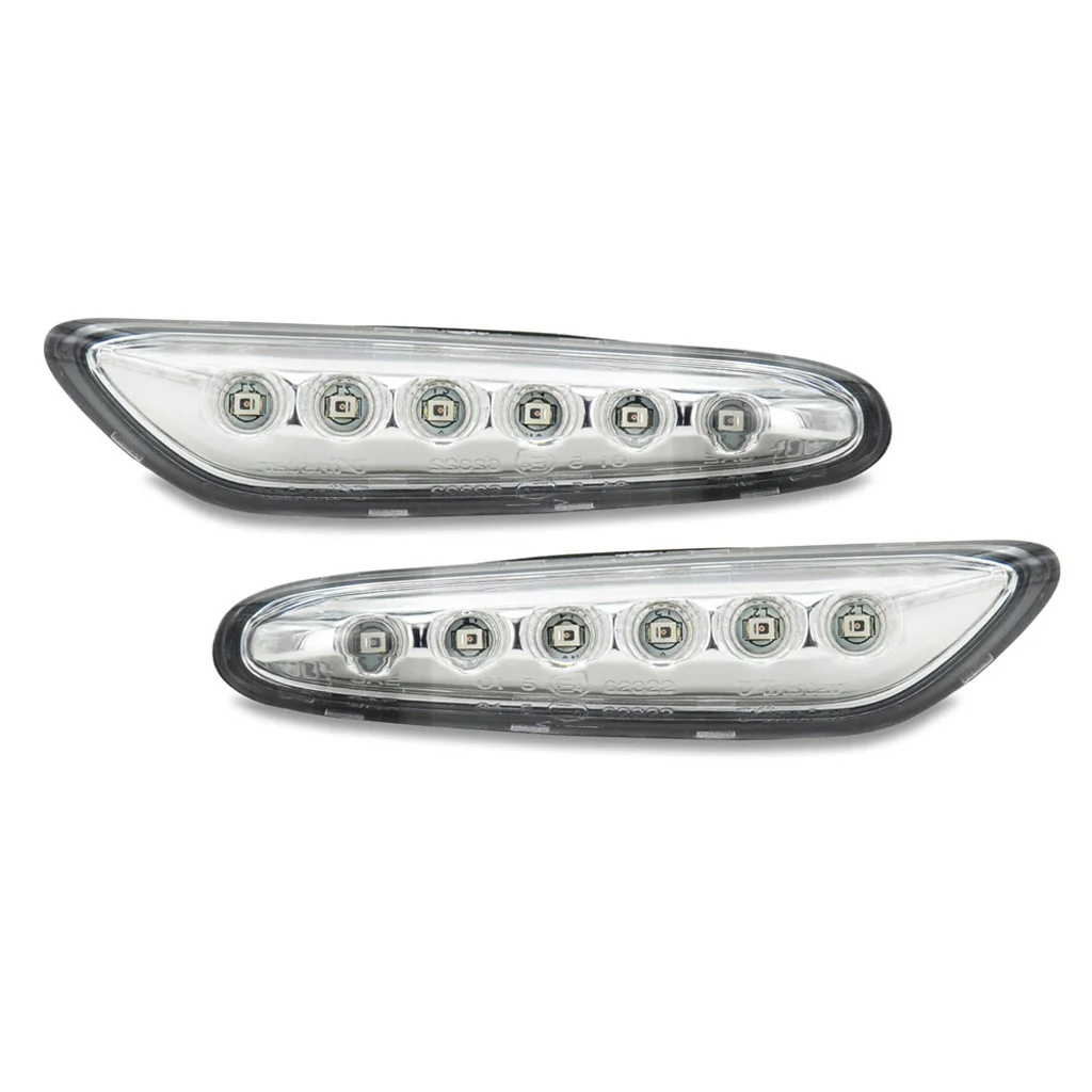 2Pcs Error Free LED Side Marker Lamp Amber Turn Signal Lights For BMW E46 E60 E61 E81 E82 E83 E87 E88 E90 E91 E92 E93