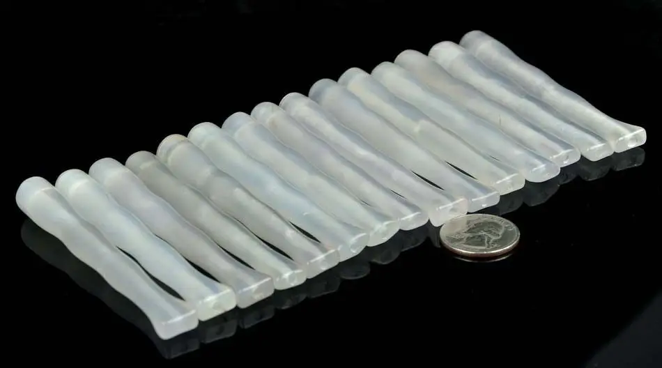 3 1/2 "حامل سيجارة من العقيق الأبيض الطبيعي 1 قطعة #4