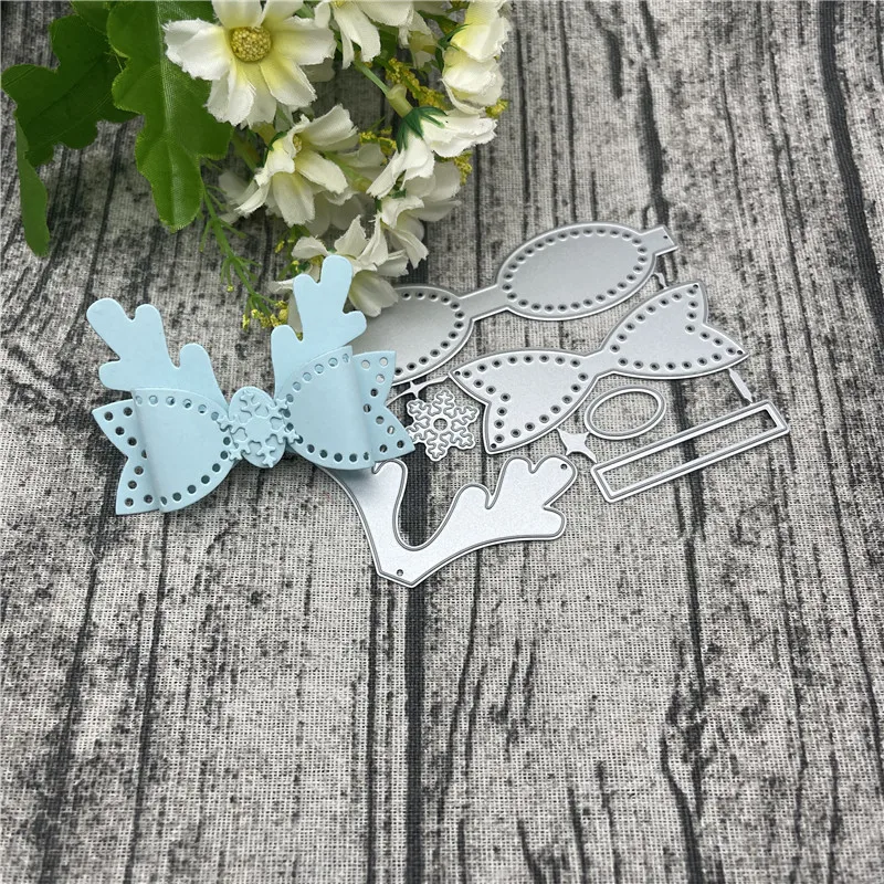 Christmas bow lace Metal Cutting Dies For DIY Scrapbooking Album Embossing Paper Cards Decorative Crafts