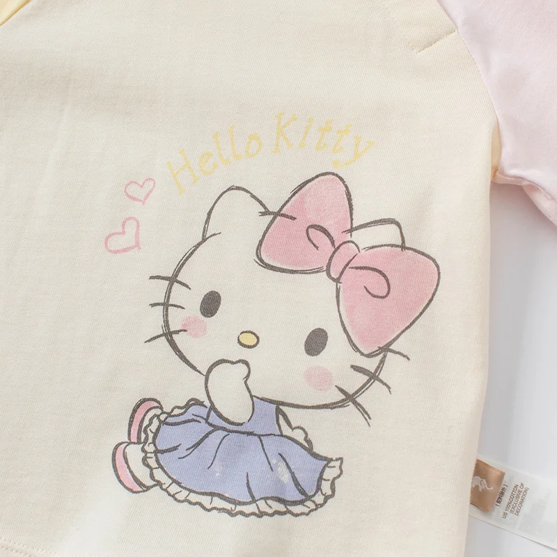 DBM19594 dave bella autumn baby girls cute cartoon letter print patchwork T-shirt children tops kids girl fashion tees