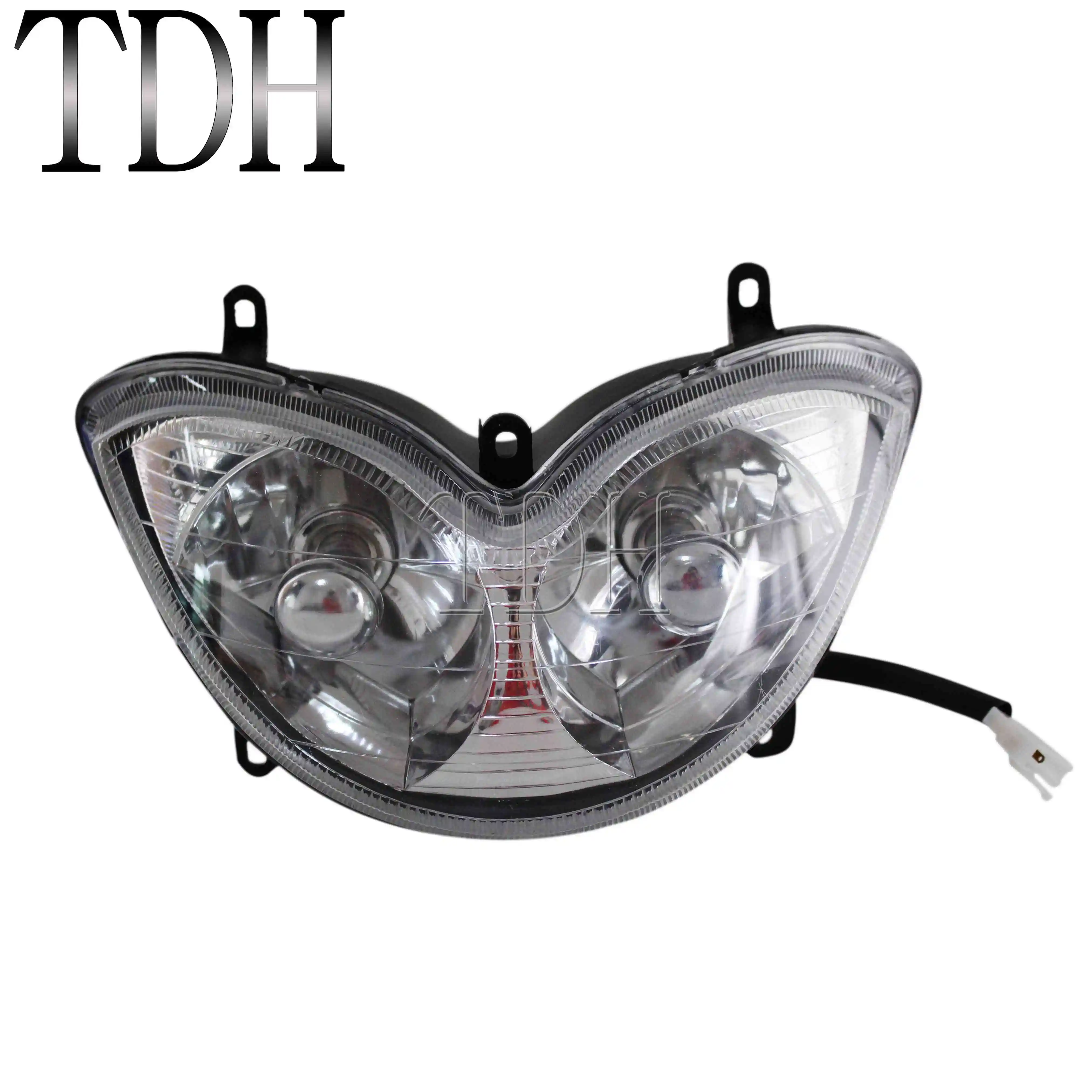 12V Black White Headlight Headlamp Motorcycle Universal Vision Skull For Yamaha Honda Dirt Bike Skull Fairing Alien Head light