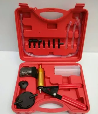 

Car Auto Hand Held Vacuum Pistol Pump Brake Bleeder Adaptor Fluid Reservoir Tester Kit 2 in 1 Tool Kits HT1190