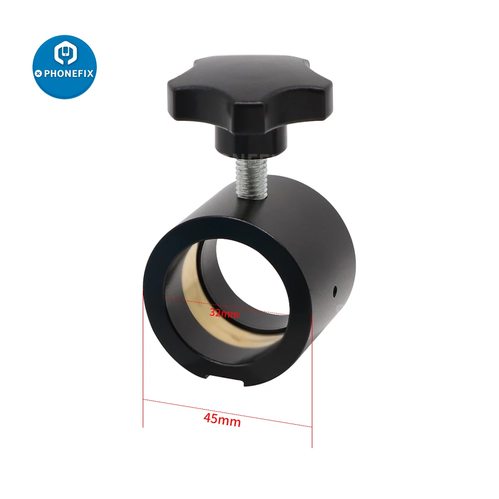 32mm Vertical Rod Microscope Fixing Ring Industrial Stereo Microscope Video Camera Stand Holder Pillar Bar Fixed Ring with Screw