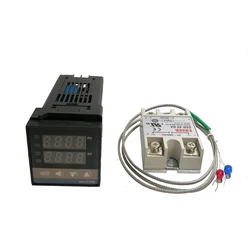 Termostato Digital REX-C100, controlador de temperatura PID, termómetro SSR 40DA, relé de estado sólido K, radiador de sonda termopar