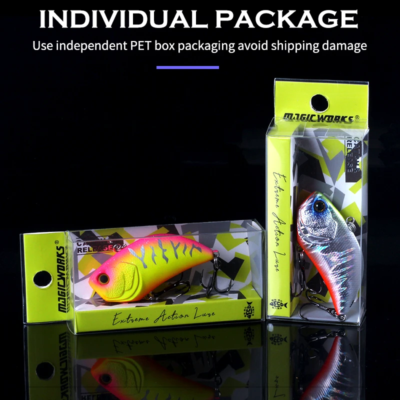 Umpan Keras Jig VIB Mikro Karya Ajaib Getaran Tenggelam 55Mm/12G Umpan Pancing Crankbait Buatan Wobblers untuk Pike