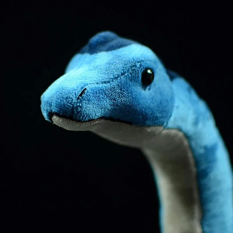 Surper-muñeco de Brachiosaurus para niños, juguete de peluche suave, dinosaurio azul, Animal de la vida Real, regalo de cumpleaños