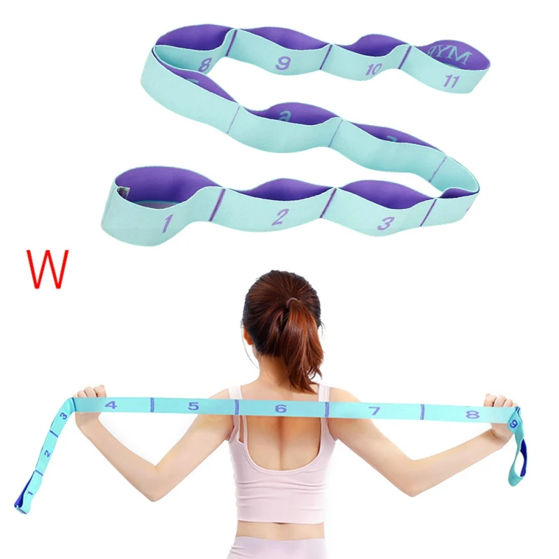 Adults Elastic Latin Dance Stretching Band Loop Women Yoga Stretch Strap Yoga Pilates GYM Fitness Exercise Resistance Bands