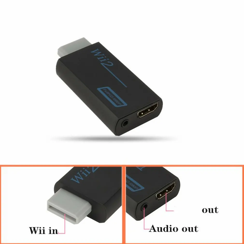 WII To HDMI-compatible Adapter WII To HDMI-compatible Adapter Lossless Direct Display High Definition Adapter