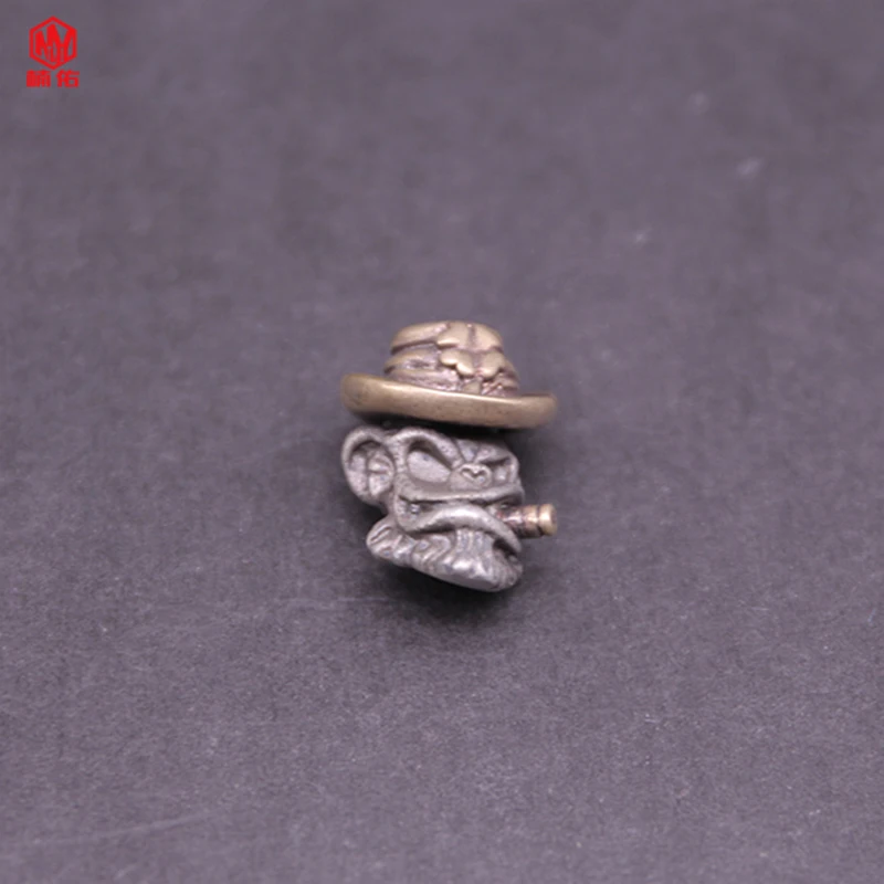 1Pc Edc Paracord Kralen Roken Aap Retro Messing Wit Koper Lanyard Hangers Mes Kralen Paraplu Touw Koord Kralen