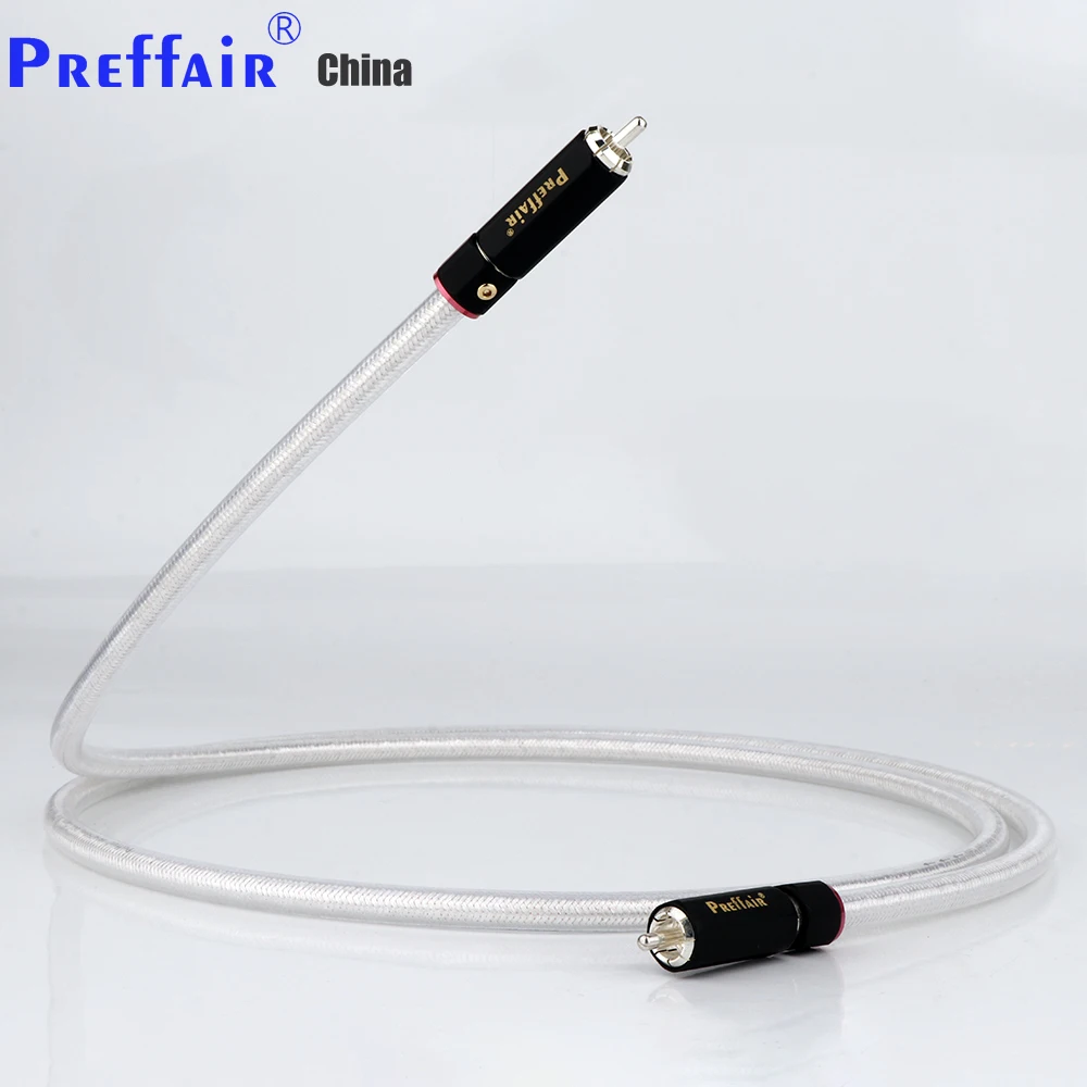 

Preffair Hi End Silver Plated RCA Cable HIFI Digital Coaxical Cable RCA to RCA 75Ohm Hifi Extension Cord