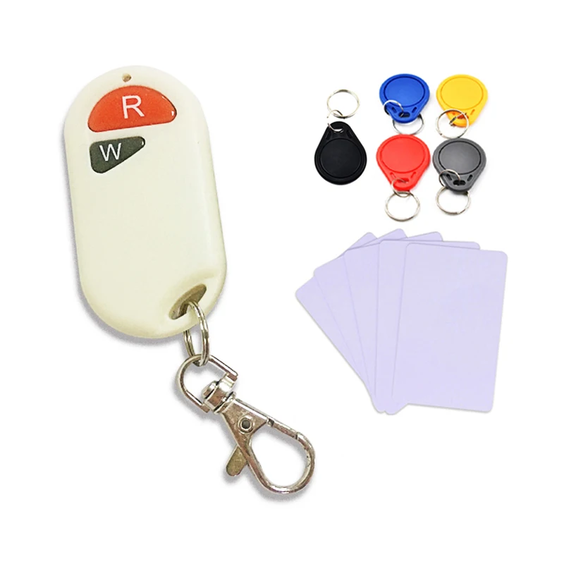 Mini 125KHz EM4100 RFID Copier Writer Duplicator Programmer Reader + T5577 Rewritable Keyfobs Tags Card