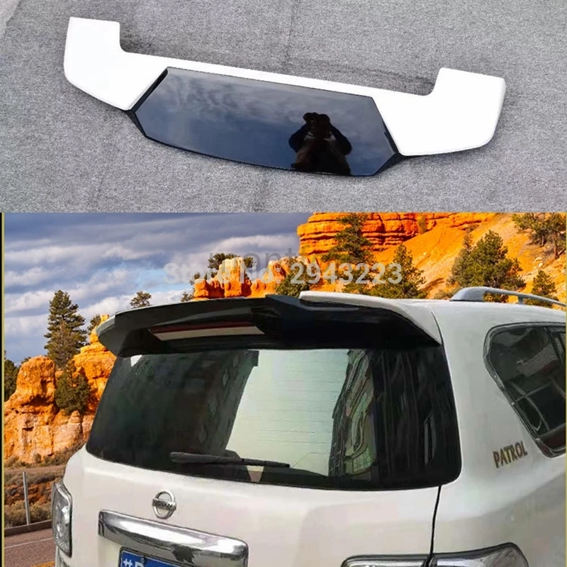

For Nissan PATROL Y62 2011-2019 ABS Plastic White Black Color Rear Spoiler Tail Trunk Wing Boot Spoiler Auto Accessories