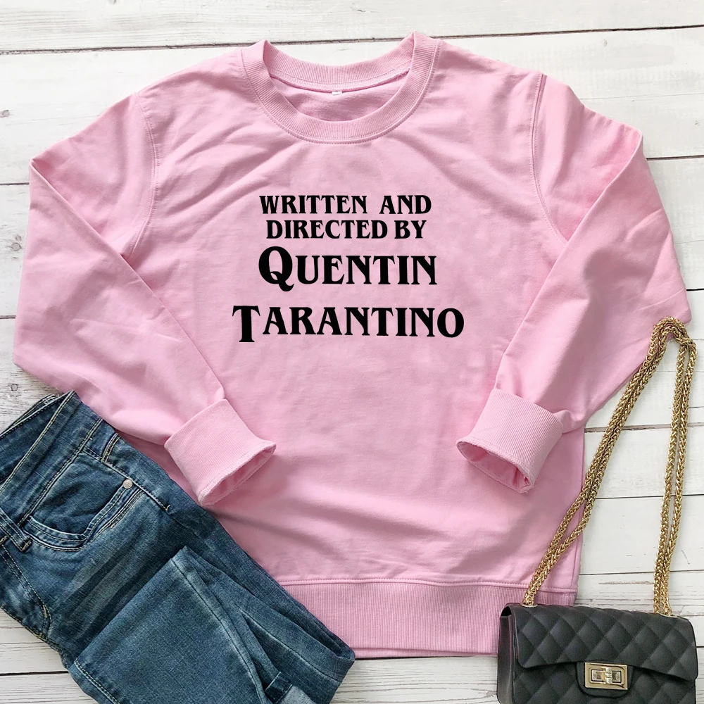 Written and directed quentin Tarantino Sweatshirt Spring Tops Casual High Quality Cotton Yellow Jumper Tarantino Grunge Crewneck