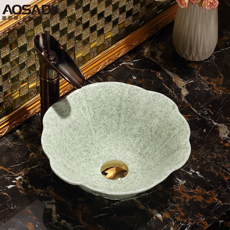 Marble Petals Wash Basin Table Basin Personalized Creative Art Washbasin European Style Basin Bathroom