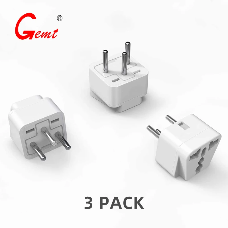 

GEMT Israel Travel Plug Adapter Grounded Universal Type H Plug Adapter Israel To US Adapter-Ultra Compact For Israel Palestine