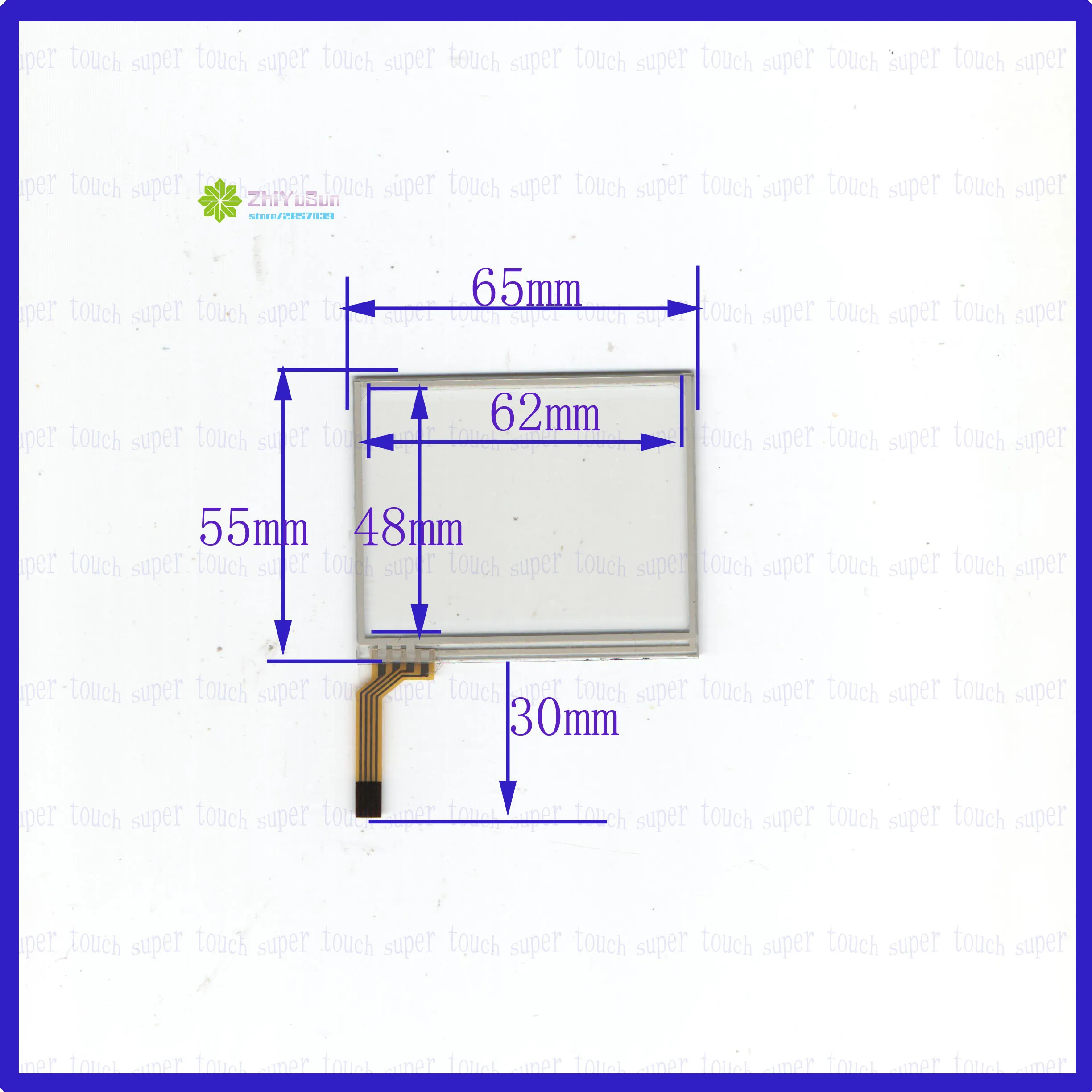 

5PCS/LOT 65*55MM 3. 5inch 4lines resistance screen for car DVD redio this is compatible 65mm*55mm