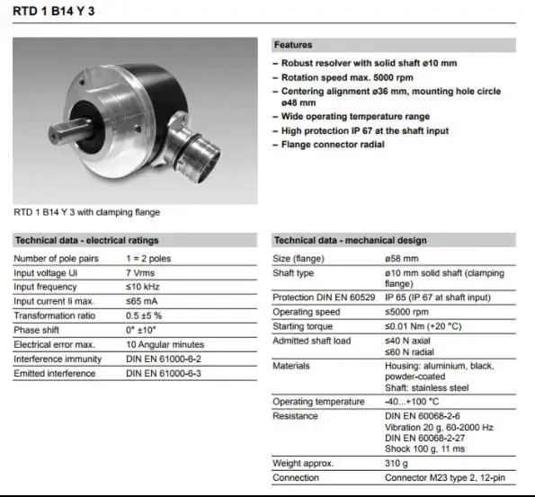 

RTD 1 B14 Y 3 P1 710 0.5 D2SR12 E10 new and original speed motor