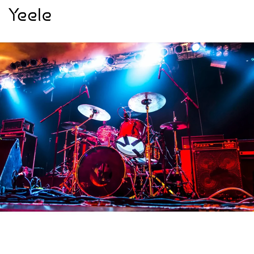 

Yeele Musical Instrument Stage Light Concert Scene Photophone Photography Backdrops Photographic Backgrounds For Photo Studio