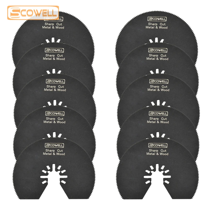 SCOWELL 80 مللي متر نصف دائرة يغرق أداة متعددة تتأرجح شفرات المنشار صالح لآلة تجديد Multimaster لقطع المعادن الناعمة