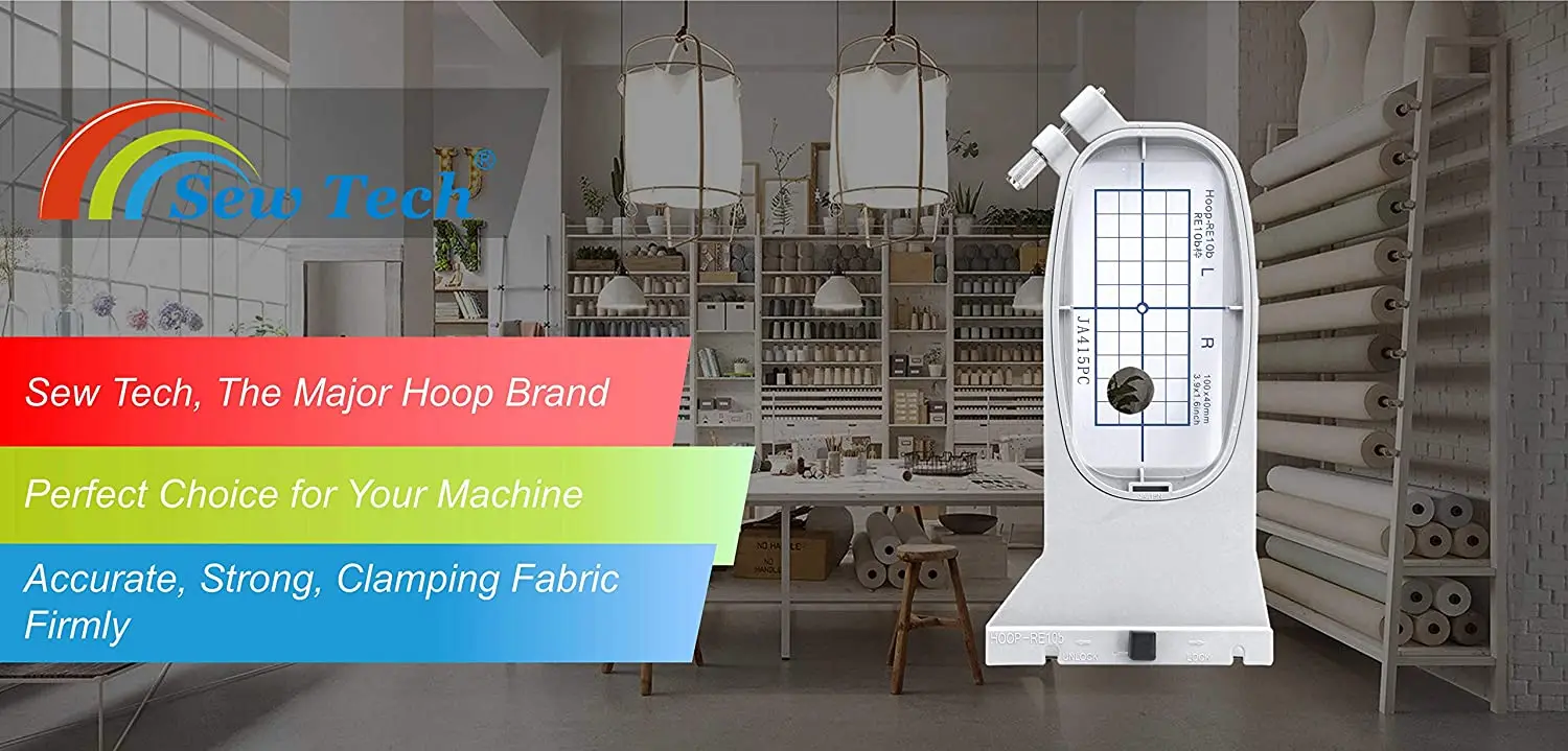 Sew Tech RE10B Embroidery Hoop for Janome MC 500E 400E 550E Memory Craft Embroidery Machine