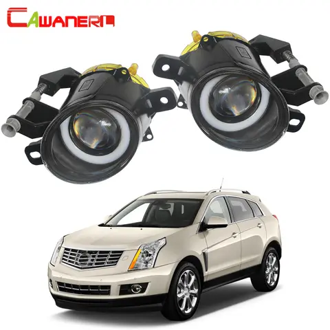 Cawanerl 캐딜락 SRX 2010 2011 2012 2013 2014 2015 자동차 H11 LED 안개등 엔젤 아이 주간 주행 램프 DRL 12V 2 개